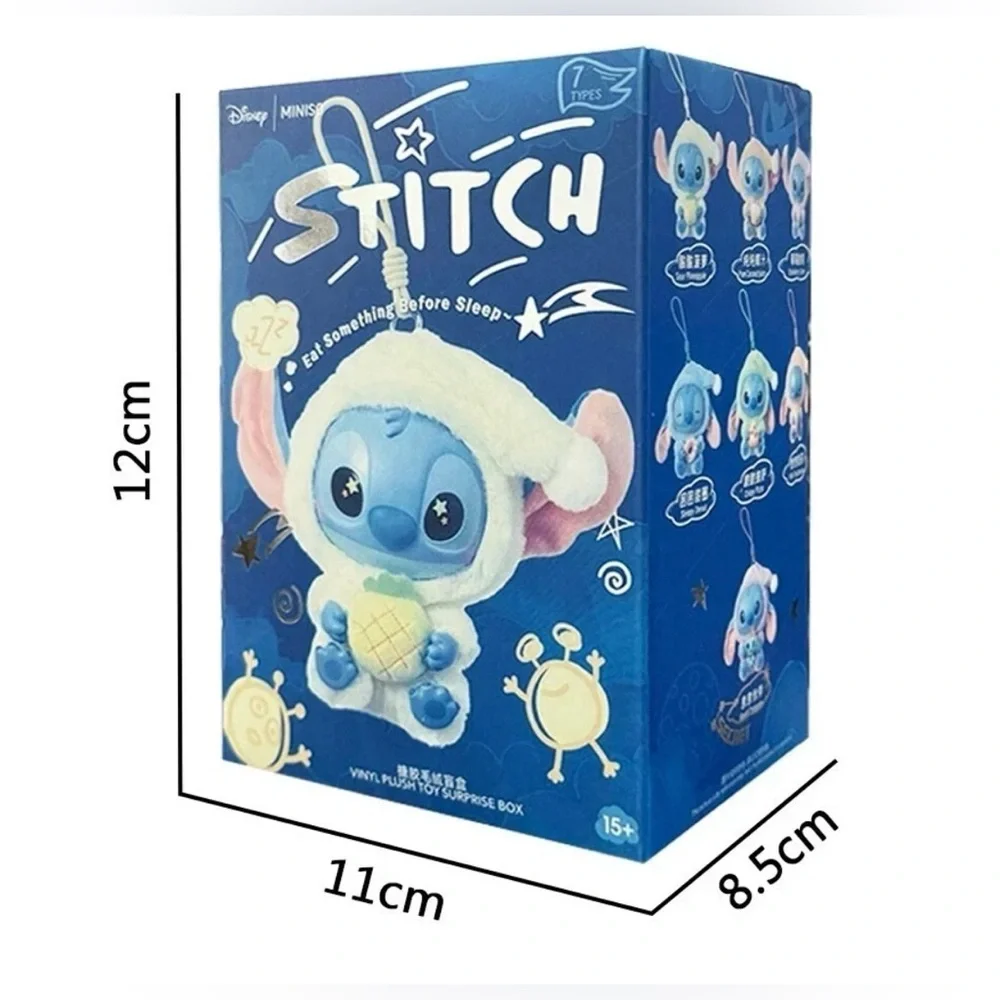Disney Stitch Blue & Cream Eat Something before sleep NWT
